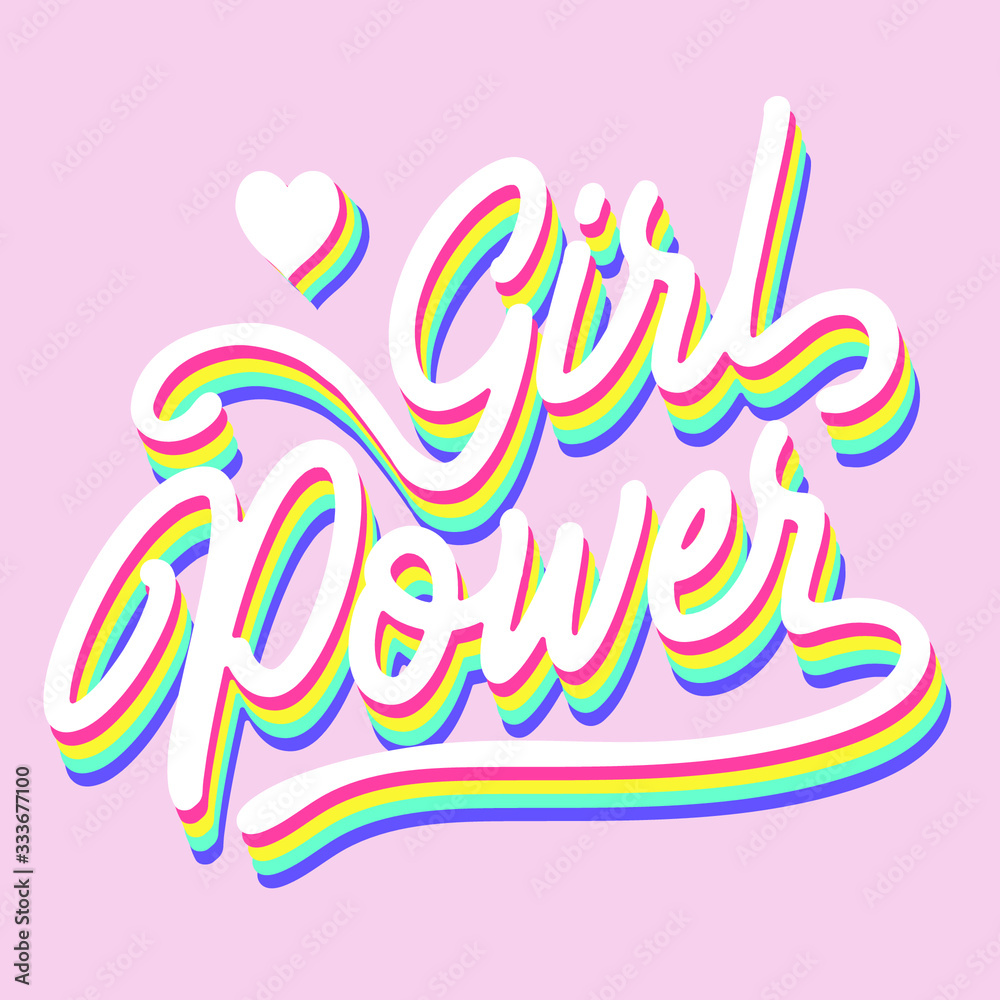 Girl power typography