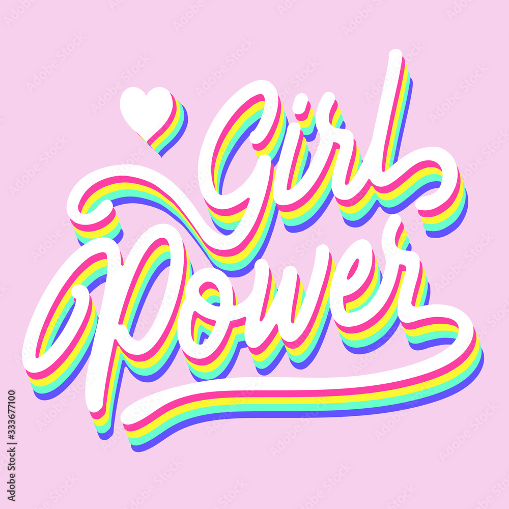 Fototapeta premium Girl power typography