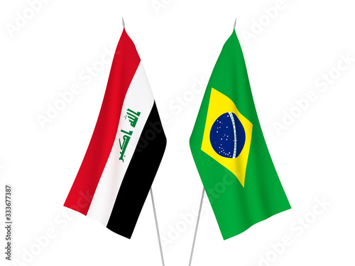 Brazil and Iraq flags