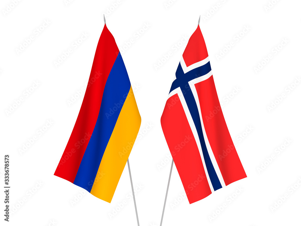 Norway and Armenia flags