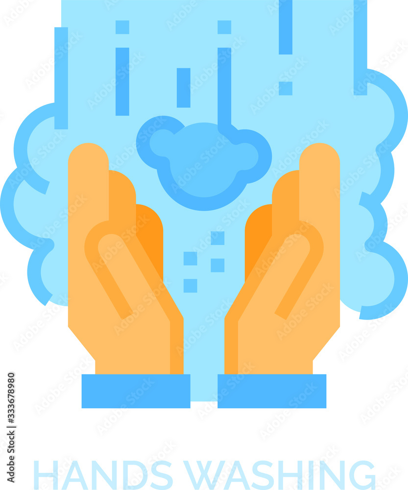 Fototapeta premium Hands Washing icon.