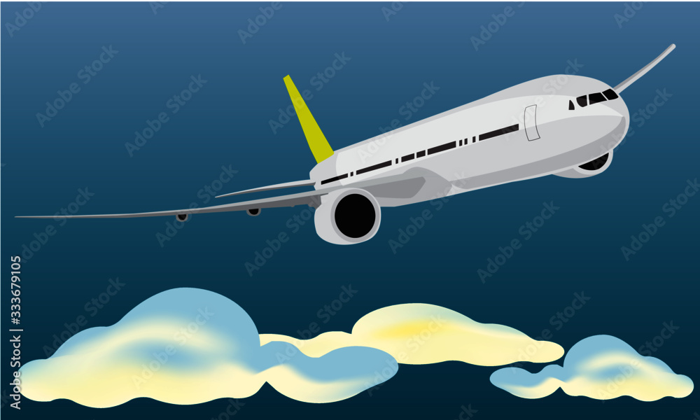 Airplane Flying Flight Plane Travel Airline Flying Above the Clouds in the Air Airplane Flying Flight Plane Travel Airline Flying Above the Clouds in the Air