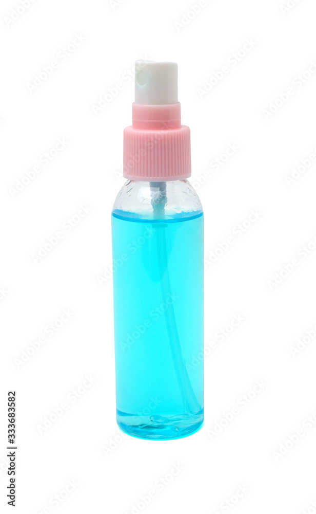 Alcohol spray isolated on white background,Used to spray cleaning to prevent the virus, Covid 19 (Corona virus).