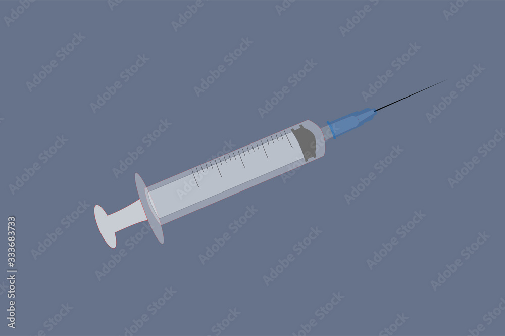 Vector Isolated Illustration of a Syringe Vector Isolated Illustration of a Syringe