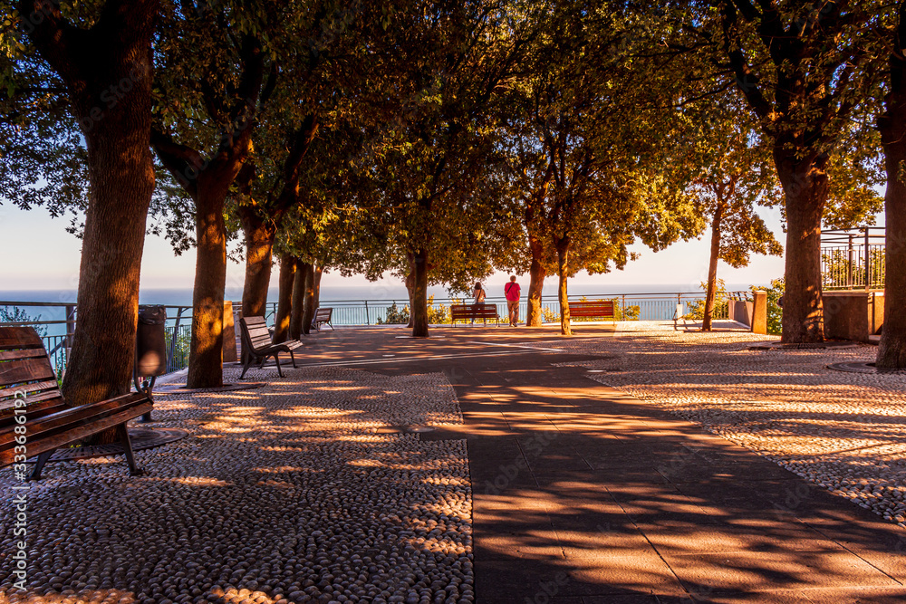 Overlooking the Adriatic Sea from Conero Terrace on the Italian Riviera, Sirolo, Ancona, Italy