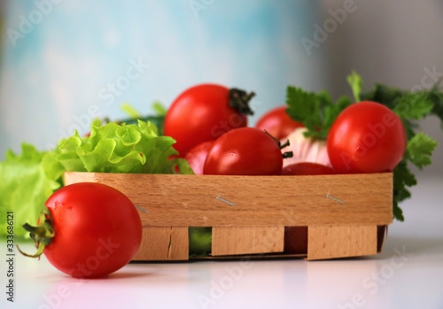 fresh red and green vegetables isolated 