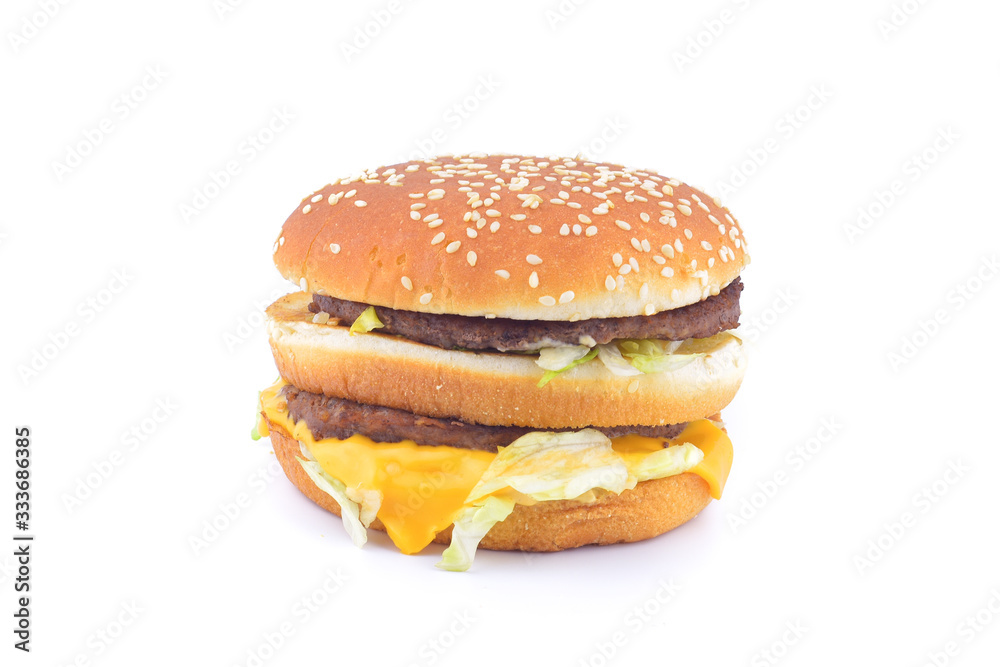 Beef Burger isolated on white background Beef Burger isolated on white background