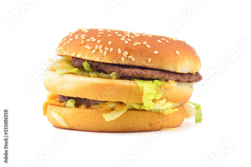 Beef Burger isolated on white background