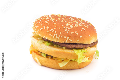 Beef Burger isolated on white background