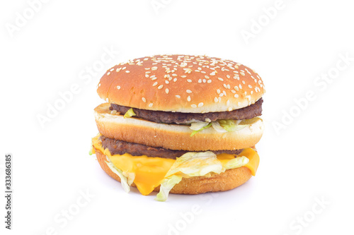 Beef Burger isolated on white background