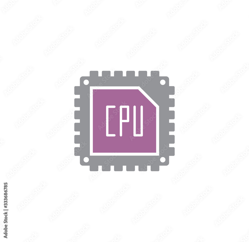 Processor chip related icon on background for graphic and web design. Creative illustration concept symbol for web or mobile app Processor chip related icon on background for graphic and web design. Creative illustration concept symbol for web or mobile app