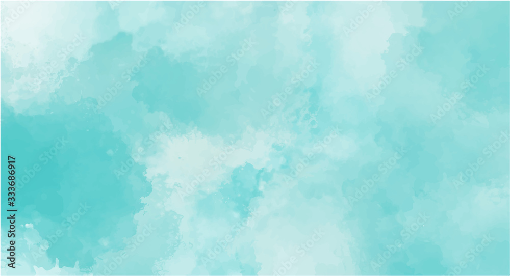 Obraz Blue watercolor background for your design, watercolor background concept, vector.