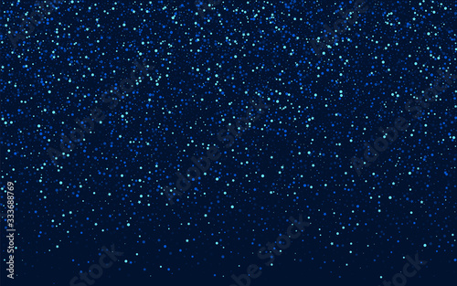 Blue Cosmos Digital Rain Pattern. Dark Shimmer 
