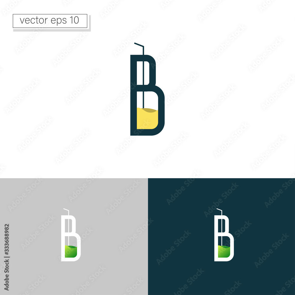 Illustration vector graphic Letter B logo design with a combination of Juice Illustration vector graphic Letter B logo design with a combination of Juice