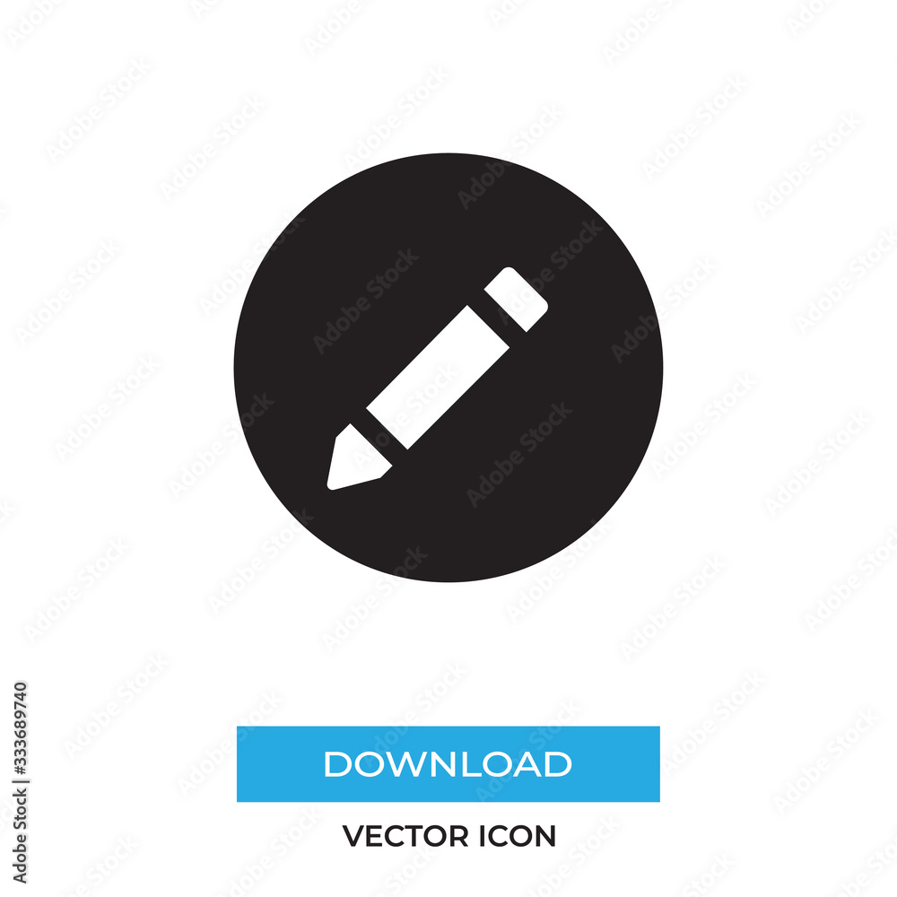Pencil vector icon, simple sign for web site and mobile app. Pencil vector icon, simple sign for web site and mobile app.