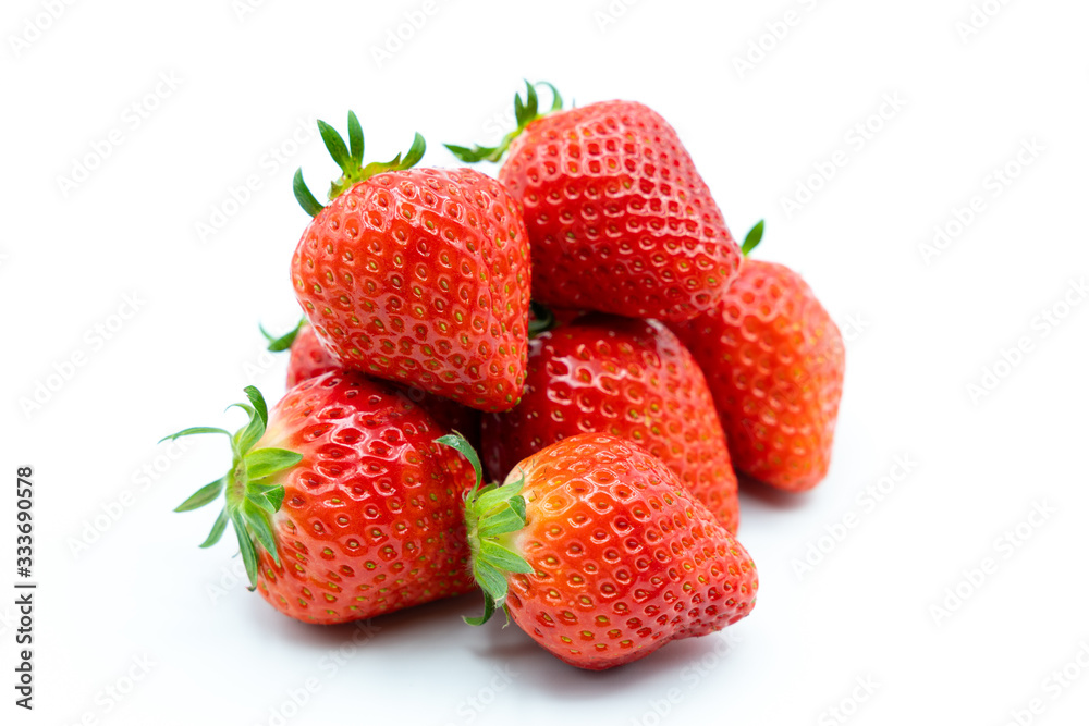 Fresh strawberries on white background Fresh strawberries on white background