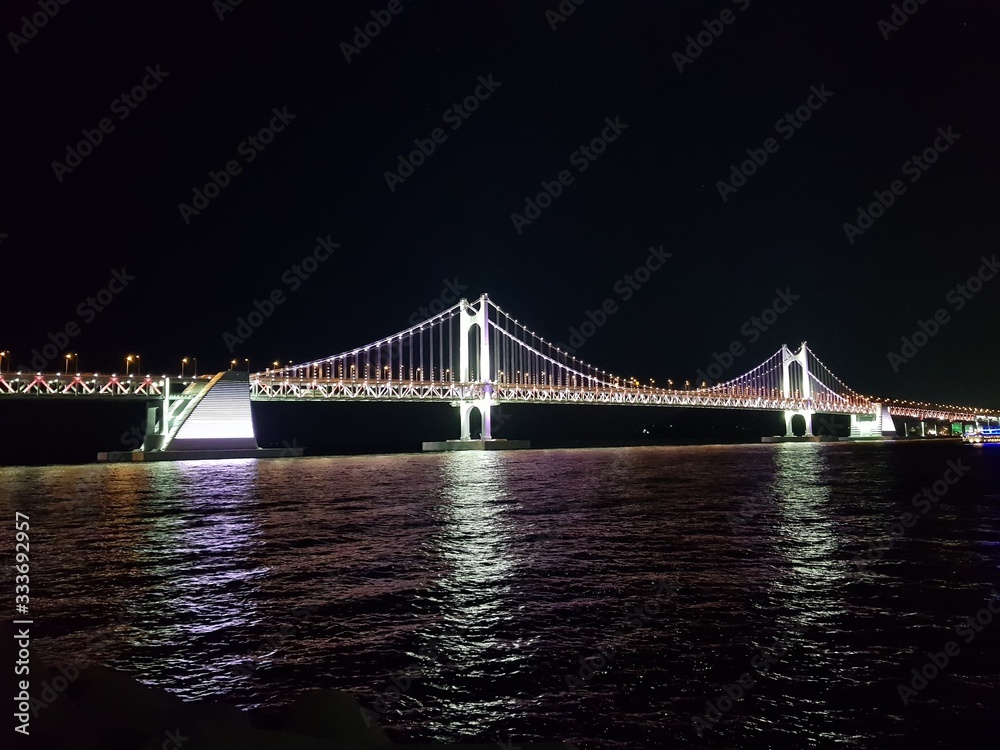 Obraz premium Gwangan bridge at night