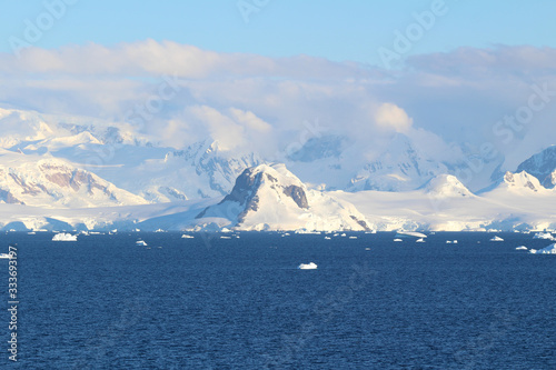 The coast of the Antarctic Peninsula along the Danco Coast, Antarctica © Marco Ramerini