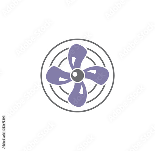 Fan icon on background for graphic and web design. Creative illustration concept symbol for web or mobile app