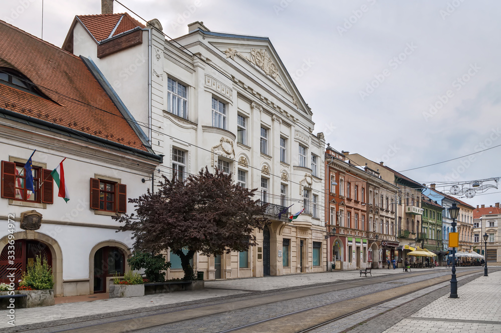 Street in Miskolc, Hungary