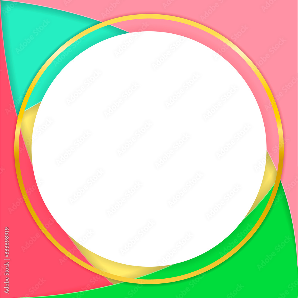 paper cut background with white circle