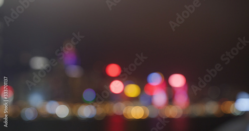 Blur of city night view © leungchopan