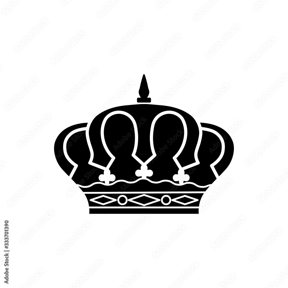 Royal crown icon in a trendy flat design Royal crown icon in a trendy flat design
