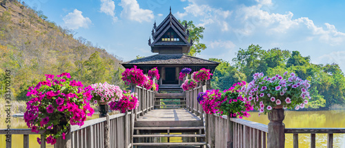 Canvas Print The wooden Tripitaka Library (Ho Trai)  Nakhon Ratchasima