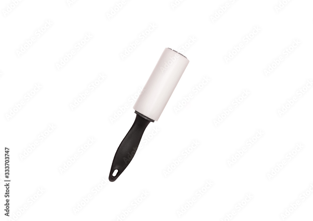 Roller with sticky tape isolated on white background Roller with sticky tape isolated on white background