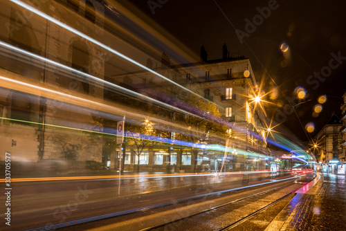traffic in city at night © skazar