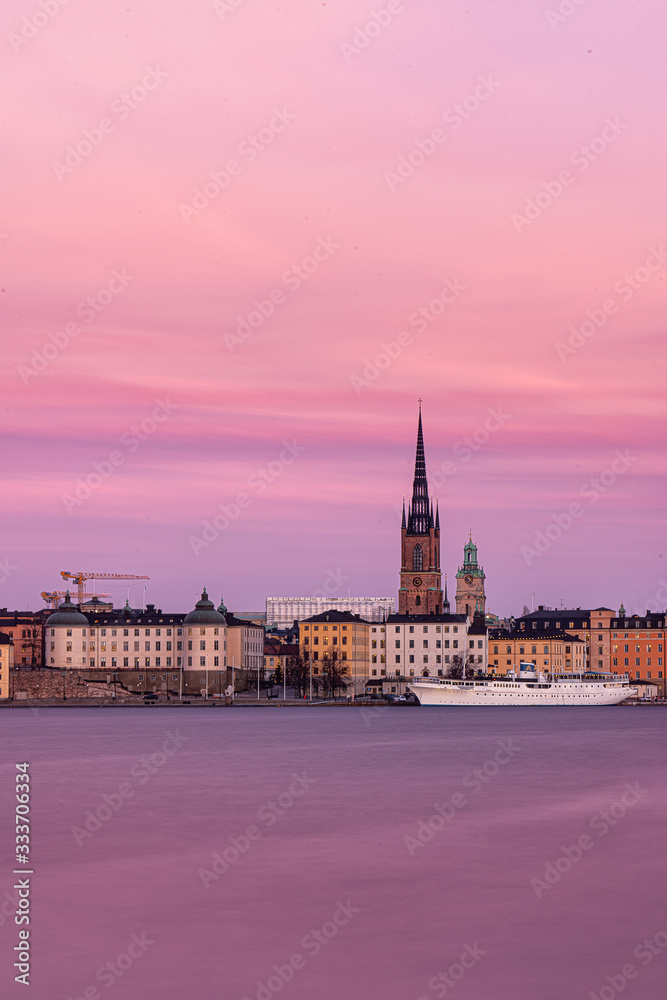 Obraz premium Beautiful sunset, Stockholm
