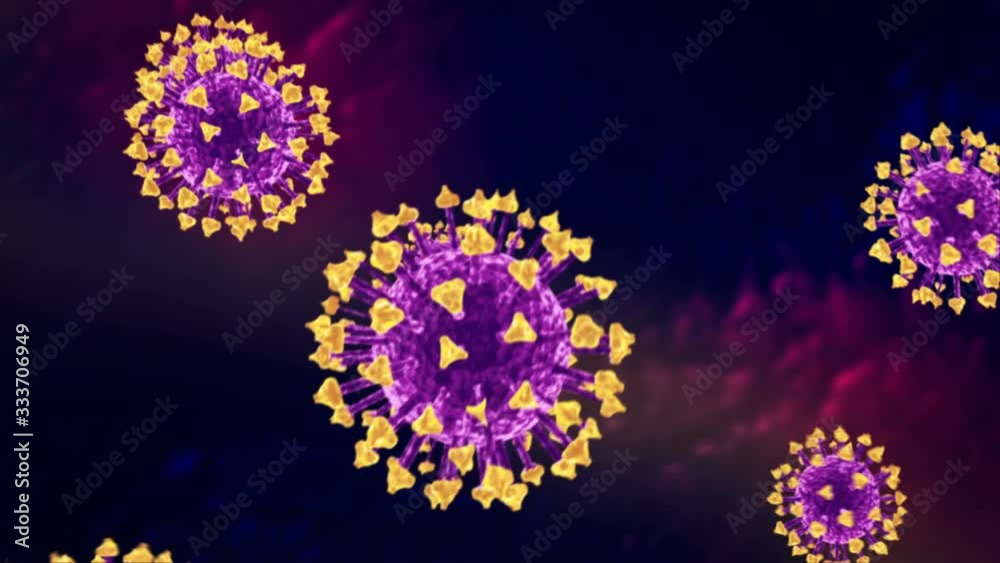 Covid 19 Virus Visualization Looping Animation Covid 19 Virus Visualization Looping Animation