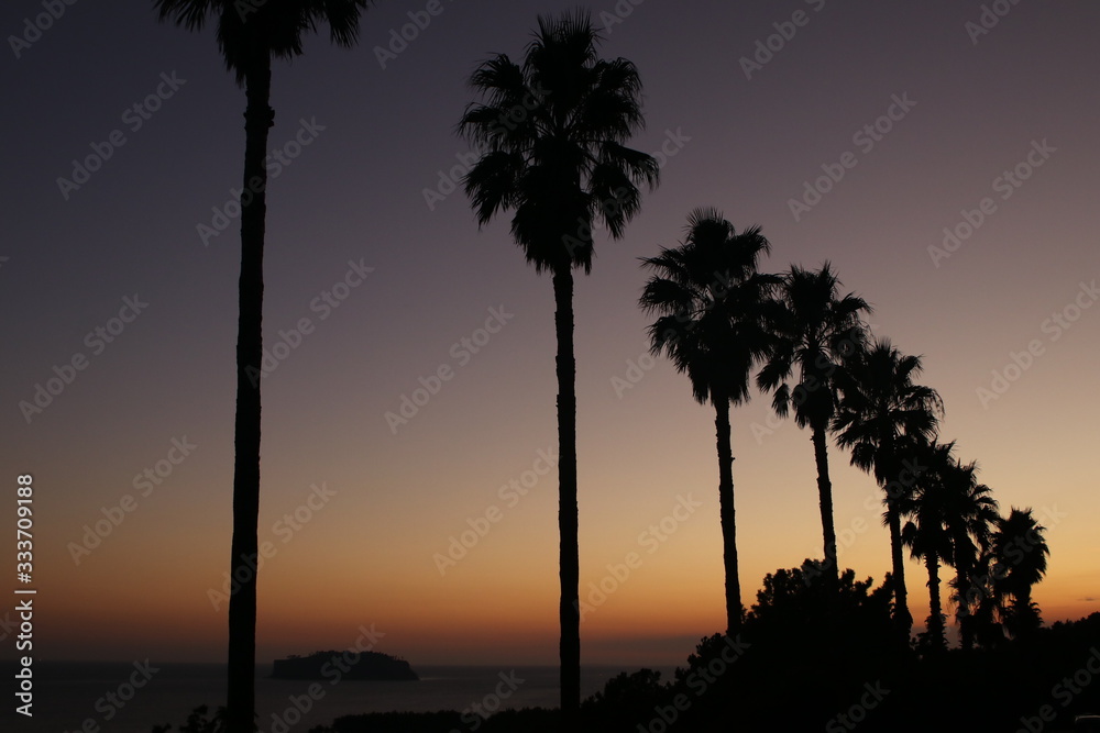 Obraz premium Jeju do island and sunset