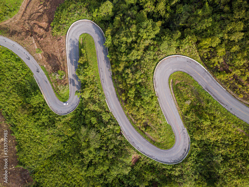 high view from drone