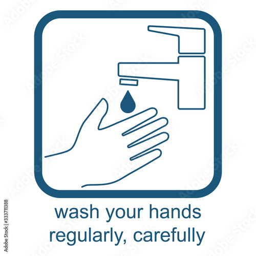 Healthcare infographic elements. Wash your hands. Vector illustration.