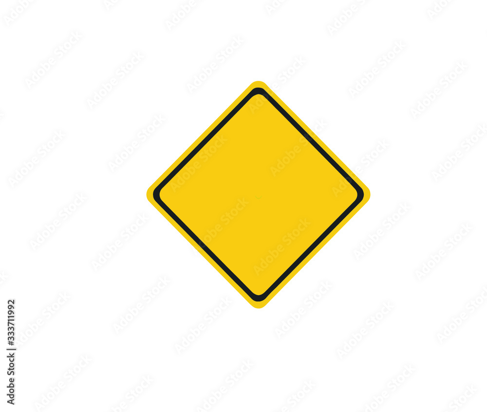 Empty yellow sign free vector illustration