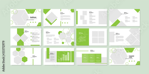 Minimal slides presentation background template. healthcare presentation template