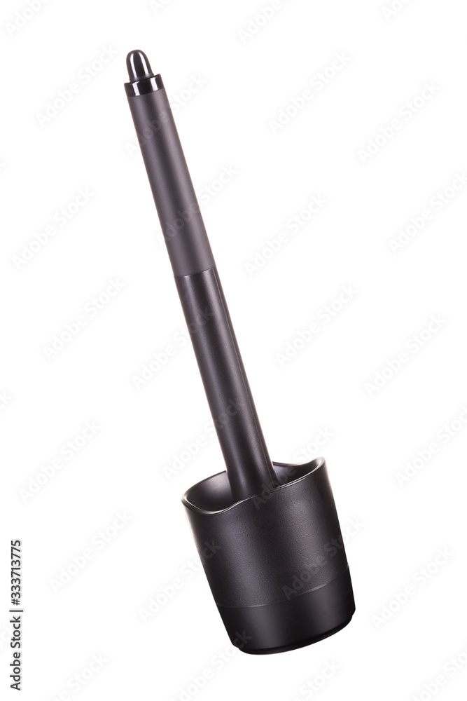 Digital graphic pen with stand isolated on white background with clipping path Digital graphic pen with stand isolated on white background with clipping path