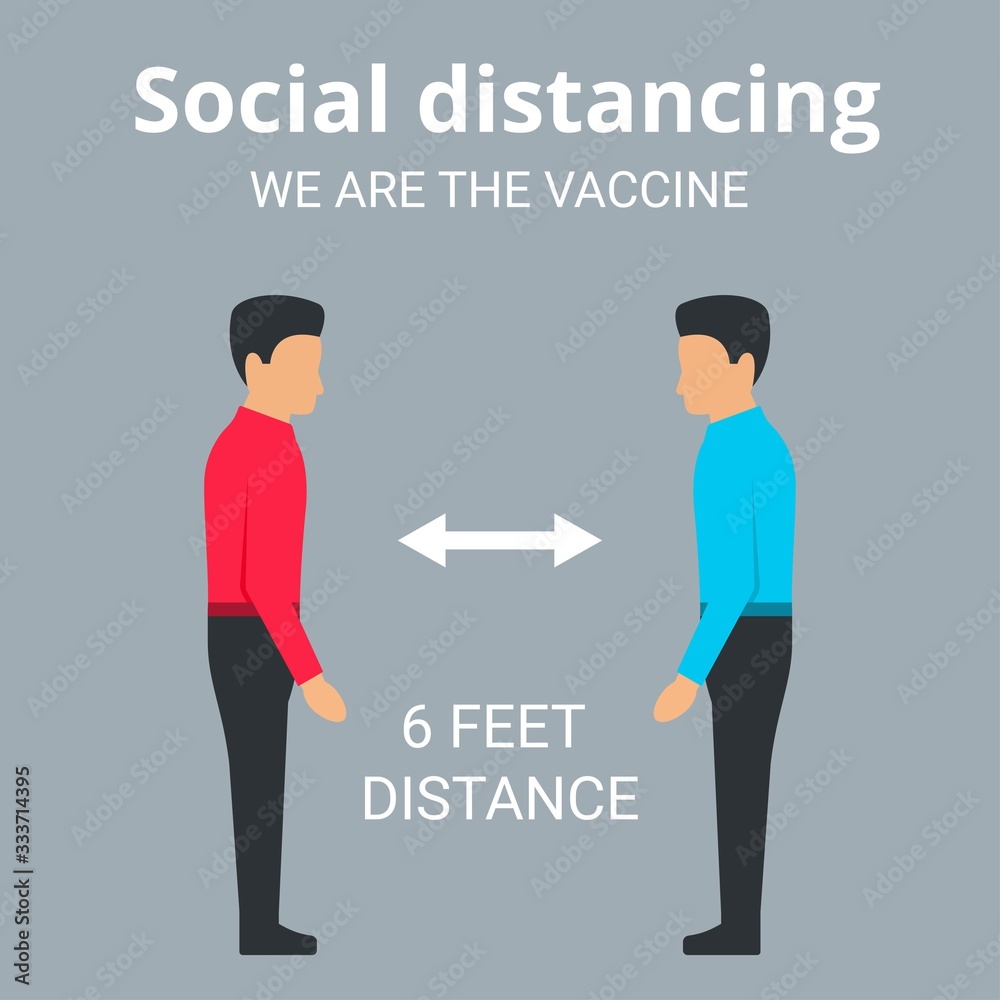 covid-19 related people made social distance and with text we are the vaccine vectors illustration in flat style, covid-19 related people made social distance and with text we are the vaccine vectors illustration in flat style,