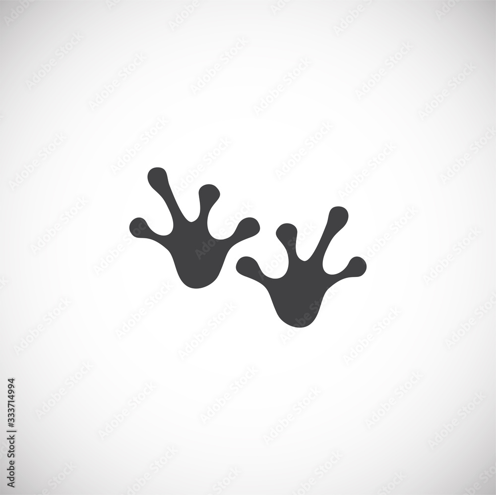 Animal foot print icon on background for graphic and web design. Creative illustration concept symbol for web or mobile app Animal foot print icon on background for graphic and web design. Creative illustration concept symbol for web or mobile app