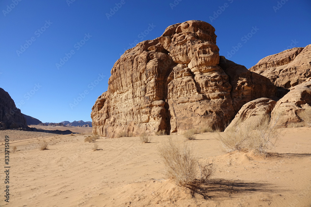 Paysage du Wadi Rum en Jordanie
