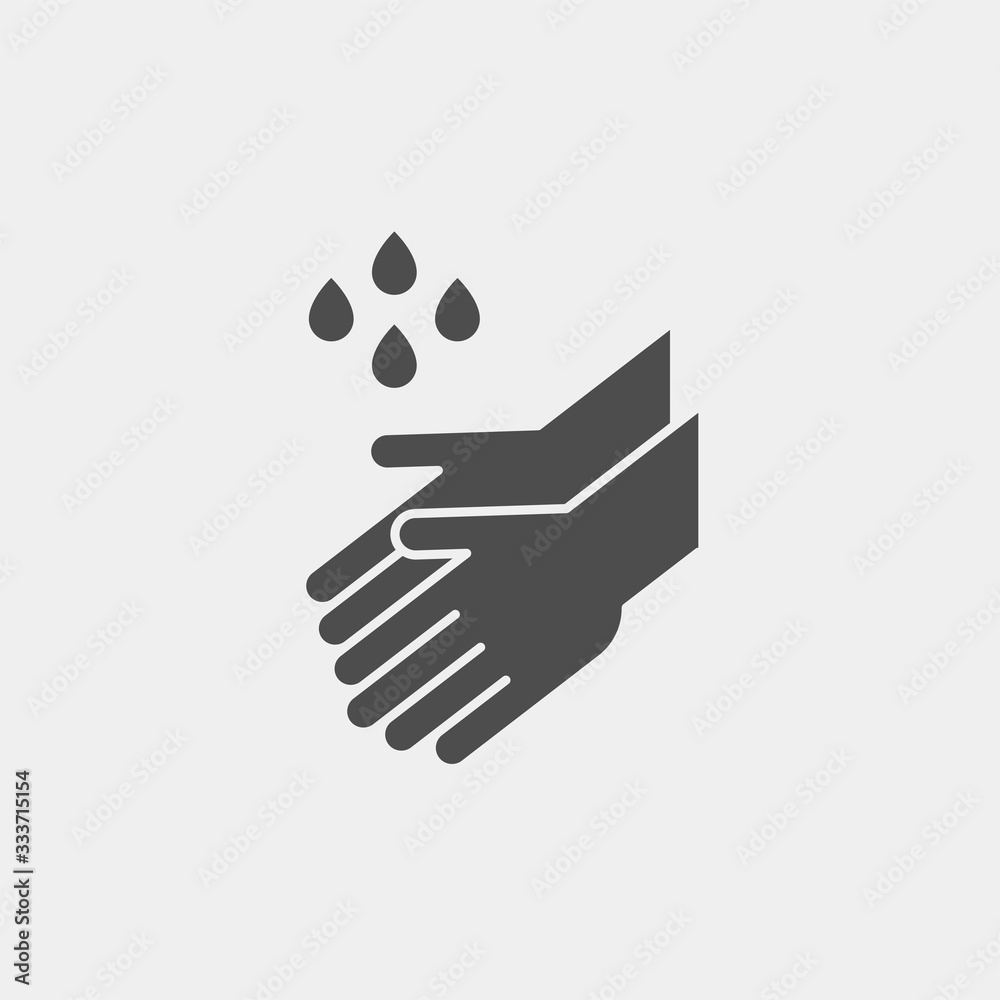 Hand wash flat vector icon. Clean hands flat vector icon Hand wash flat vector icon. Clean hands flat vector icon
