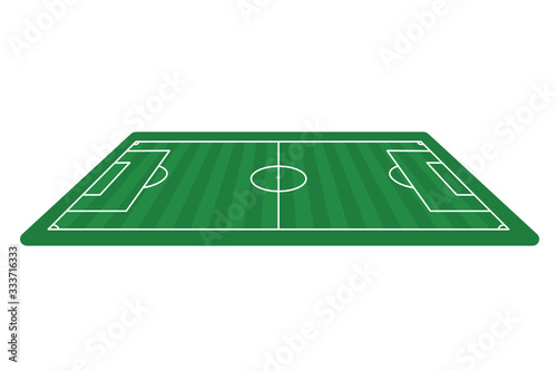 Vector illustration of Green football field. soccer field.  © Nikhom