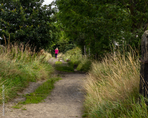With the Covid19 self isolation rules people are seeking out the quiet out of the way paths to exercise themselves and their pets © Richard