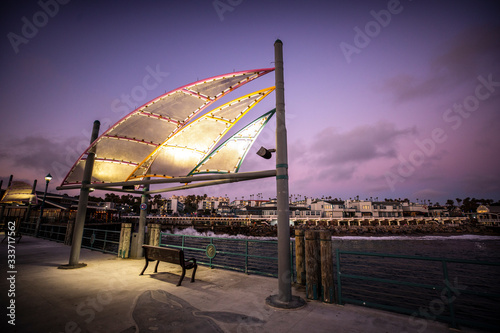 A dramatic sunset over the pier in Redondo Beach, California.