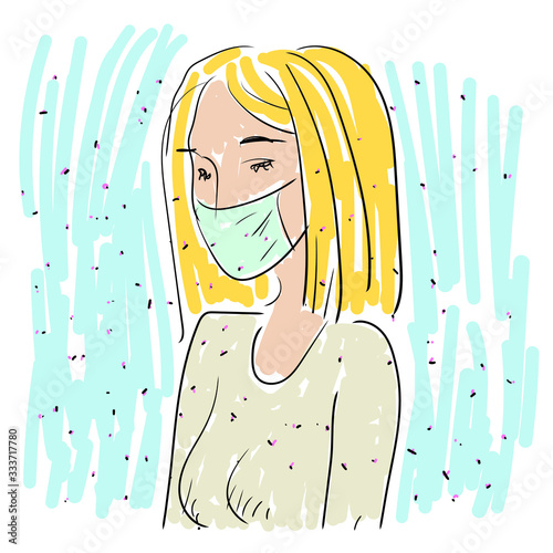 a character with protective mask