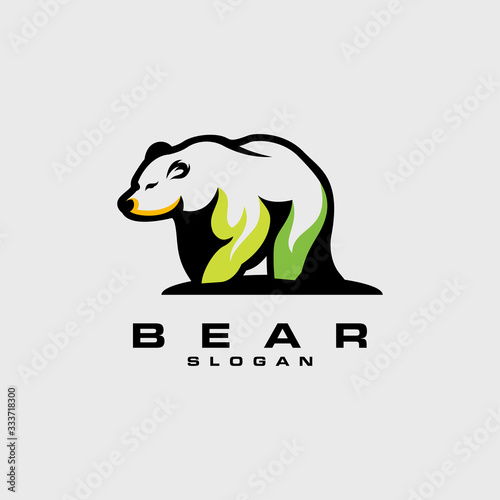 bear logo design vector abstract illustrator