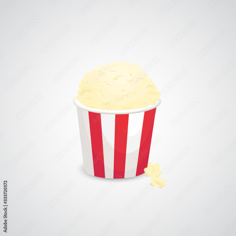 Popcorn box vector icon.