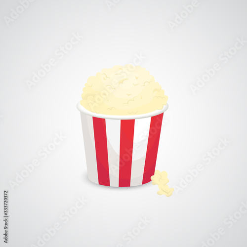 Popcorn box vector icon.