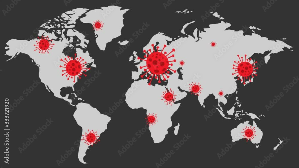 Corona virus map disease spreading animated Corona virus map disease spreading animated